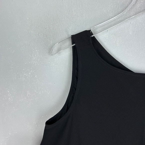 Eileen Fisher size XS sleeveless top Silk black Georgette Crepe drape NEW - Picture 5 of 12
